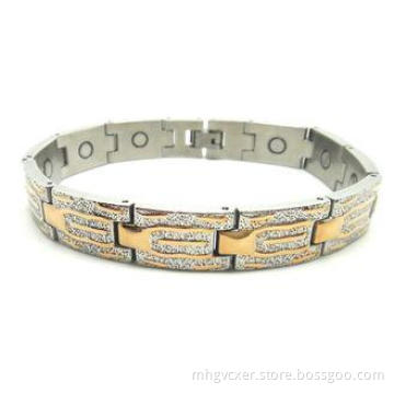 White Break line Man's Magnetic Health Bracelets With 304#